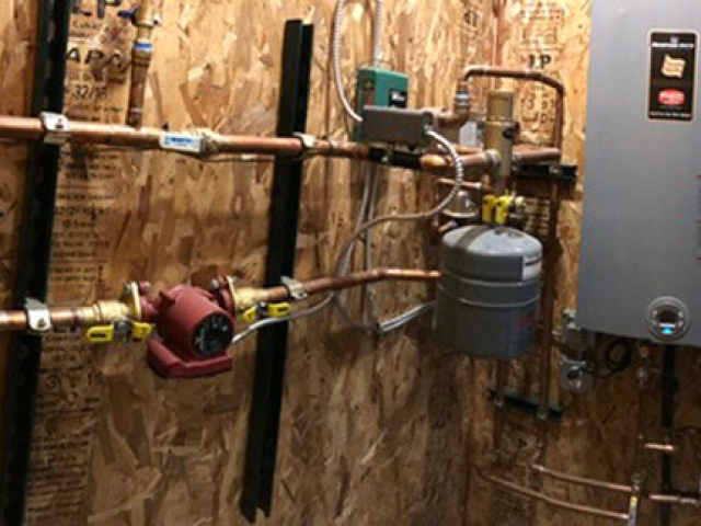 Domestic Hot Water Heater with Radiant Floor Heating