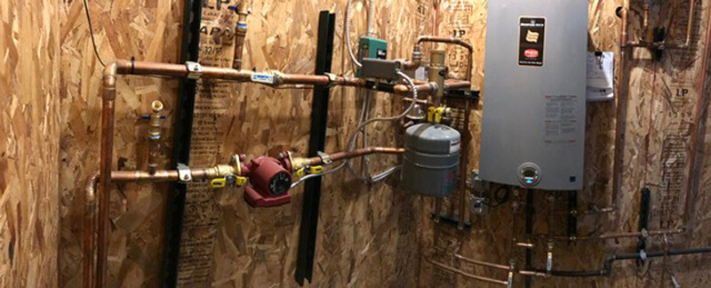 Domestic Hot Water Heater with Radiant Floor Heating